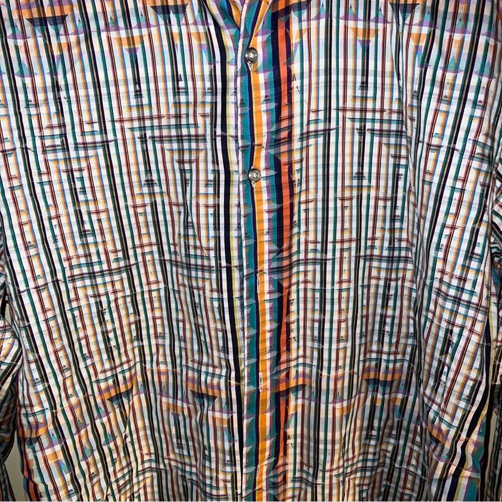 Robert Graham Diamond Pattern Button Down Flip Cu… - image 4